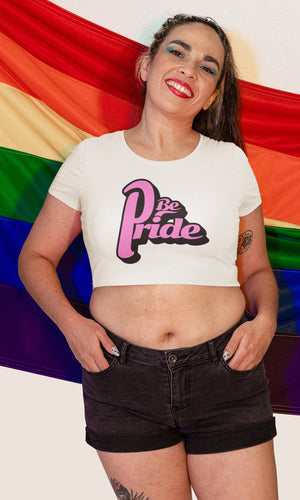 Organic Cropped T-Shirt Be Pride Crop Top