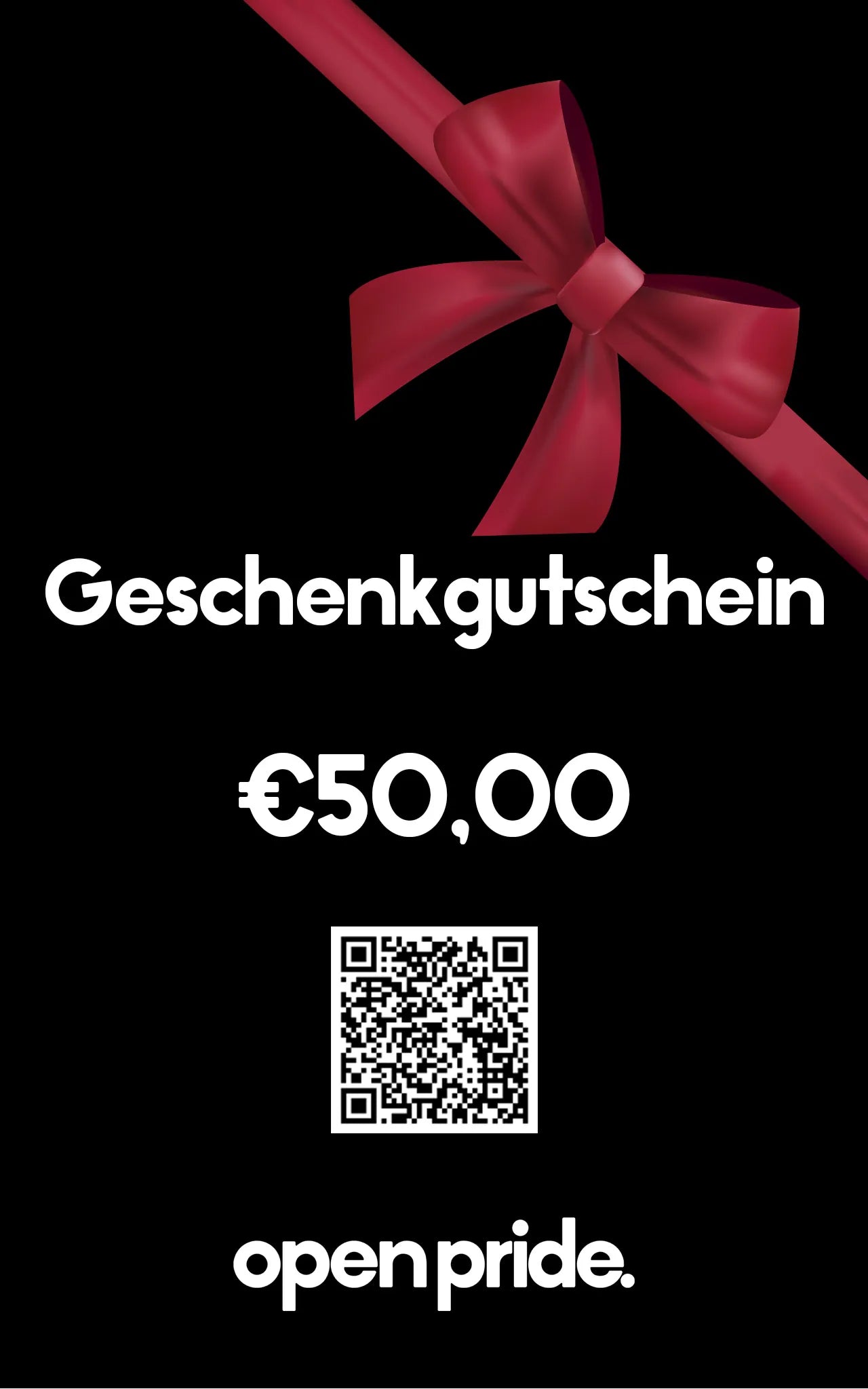 Pride Geschenkgutschein Gift Card € 50 schenken mit Liebe