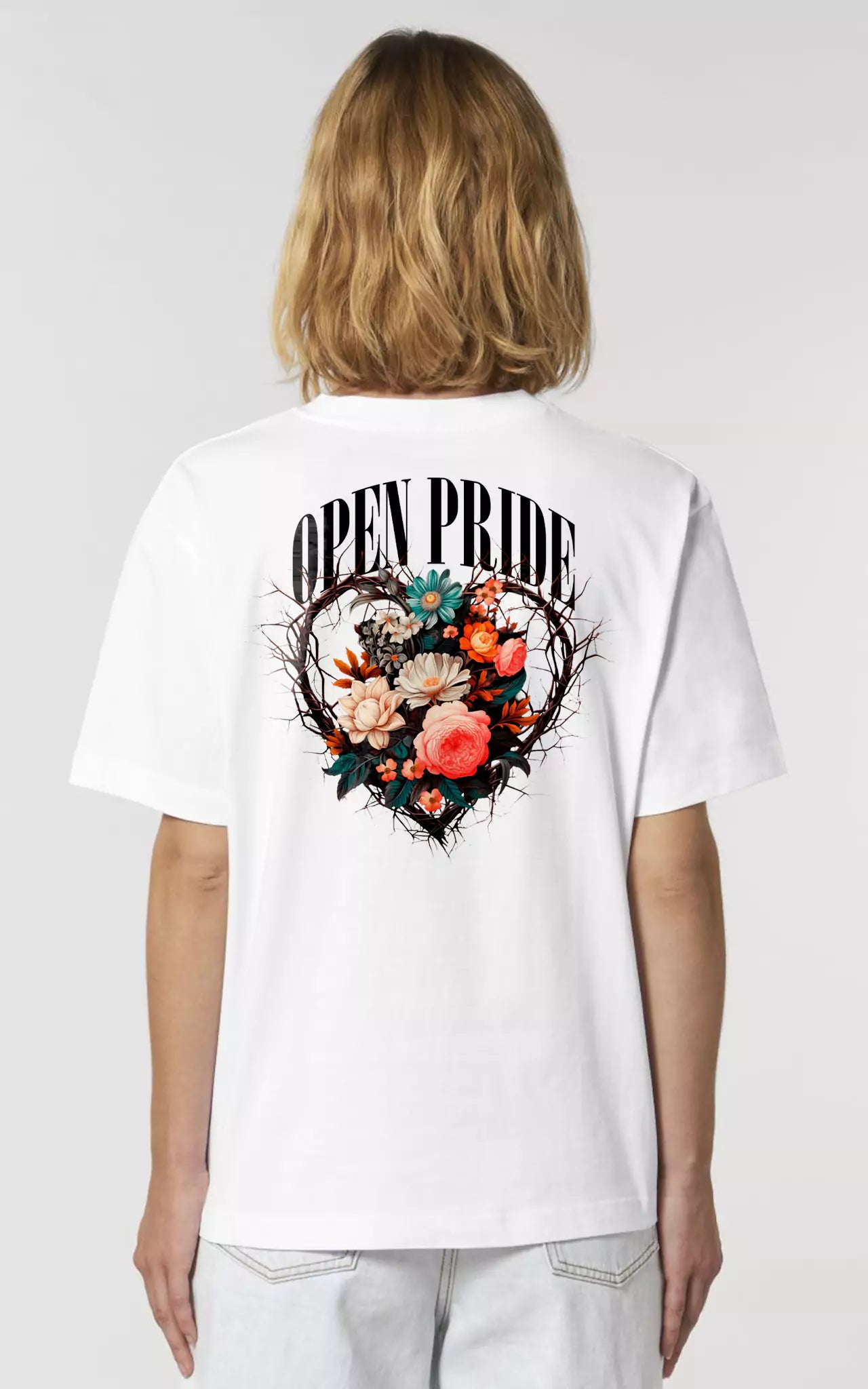 weißes Premium Organic T-Shirt Rosary Heart