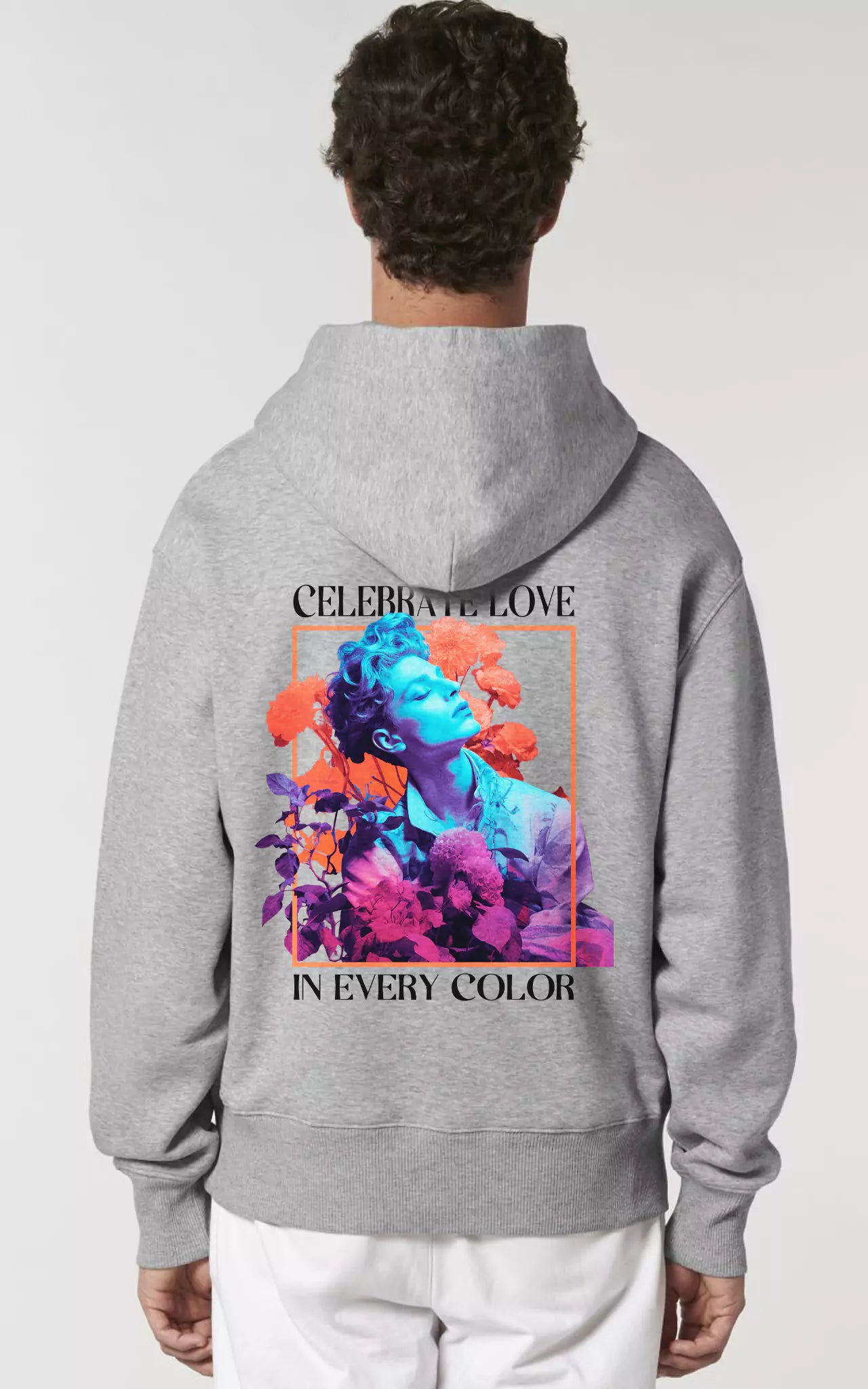 grau melierter c Unisex Oversized Hoodie Celebrate Love in every color 