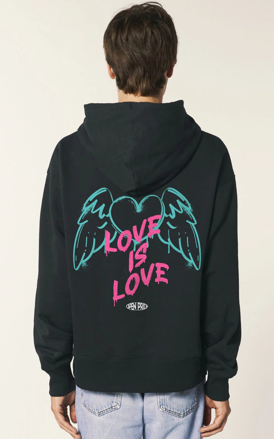 Graffiti Style - Ein urbaner Look mit Love is Love Oversize Hoodie Gender Wear