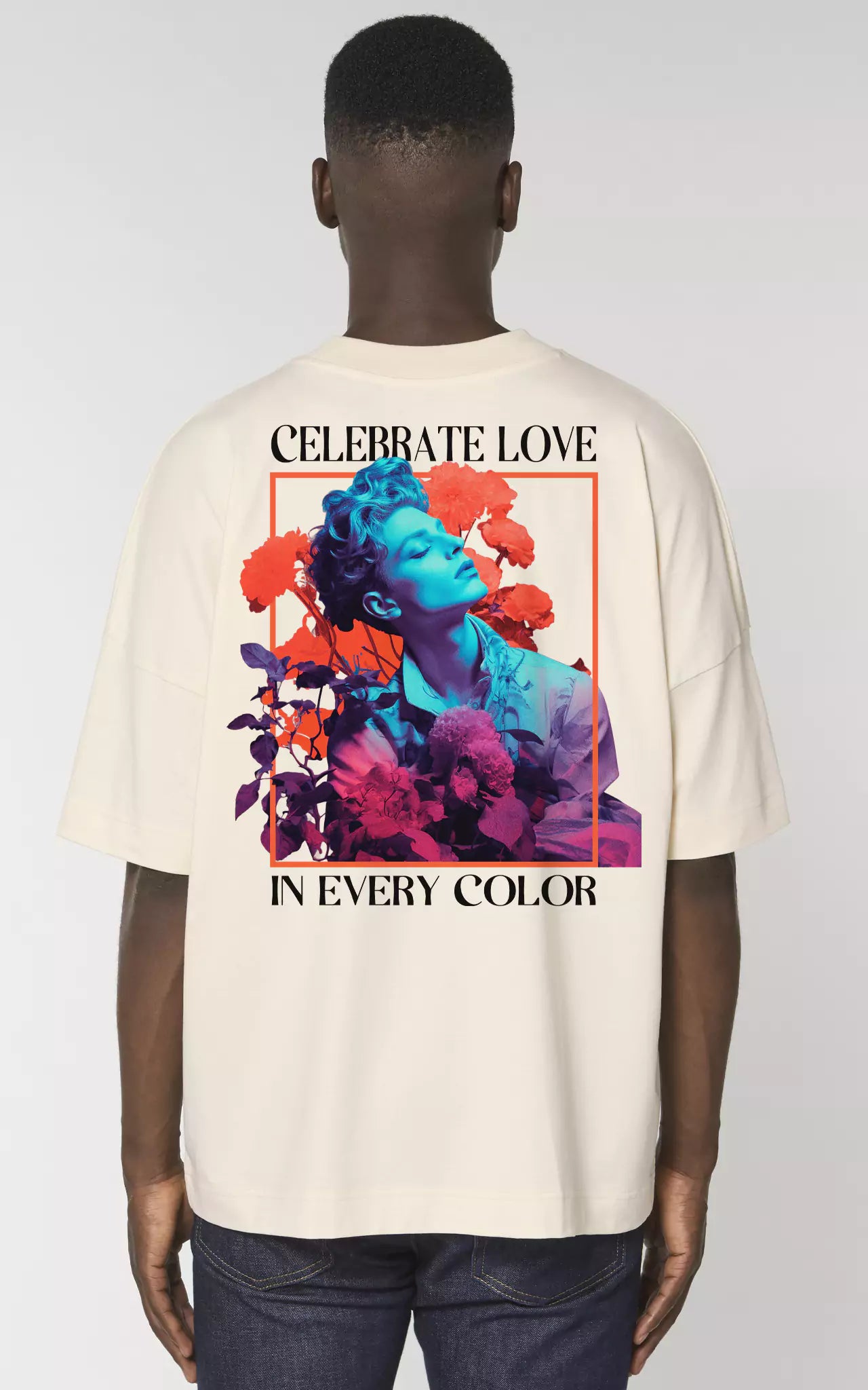 beiges Organic Oversized T-Shirt Celebrate Love in every color 