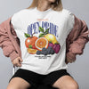 Oversized T-Shirt Sweet Fruits Frontprint – Weißes Unisex Shirt