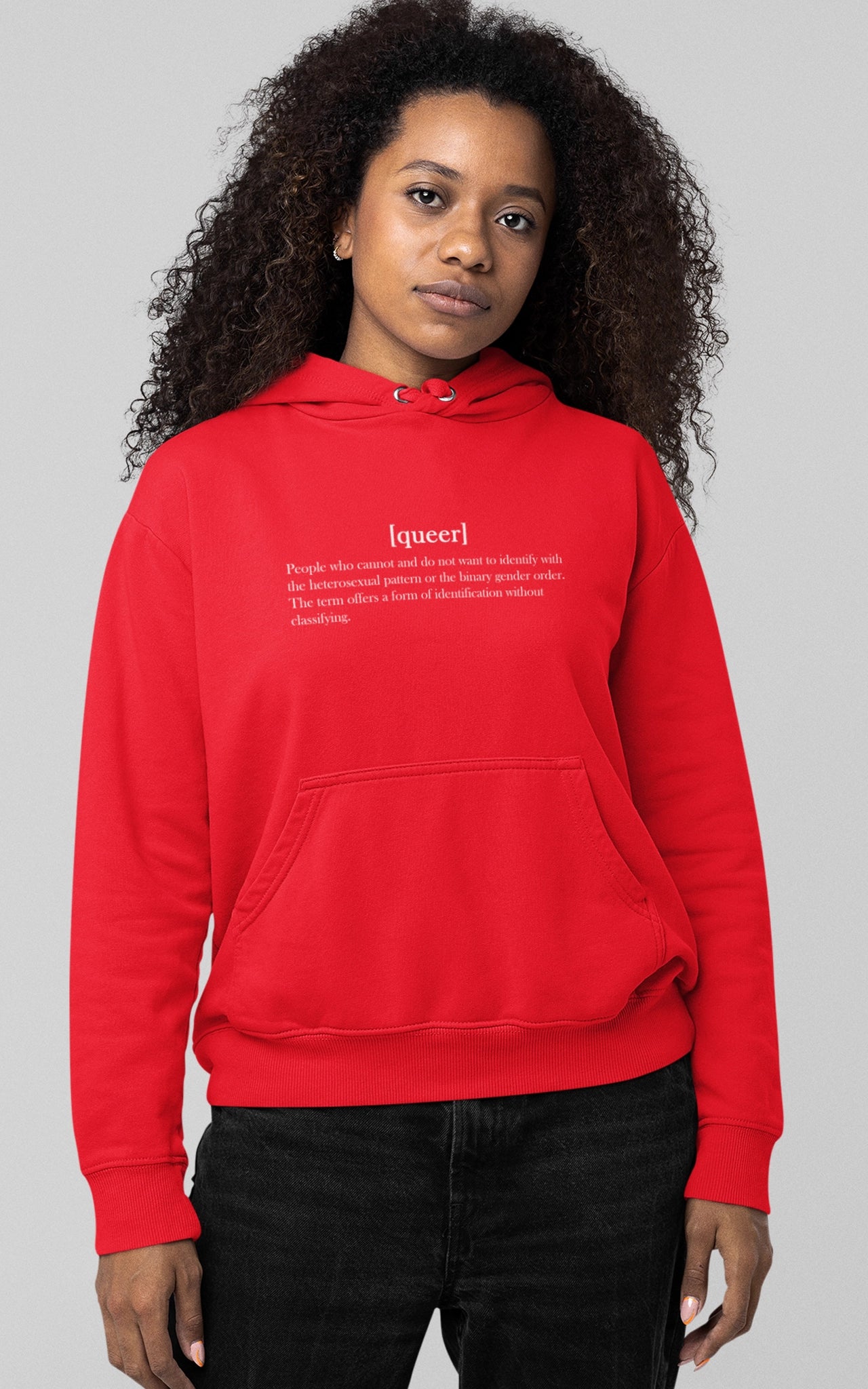 roter Premium Organic Hoodie queer definition