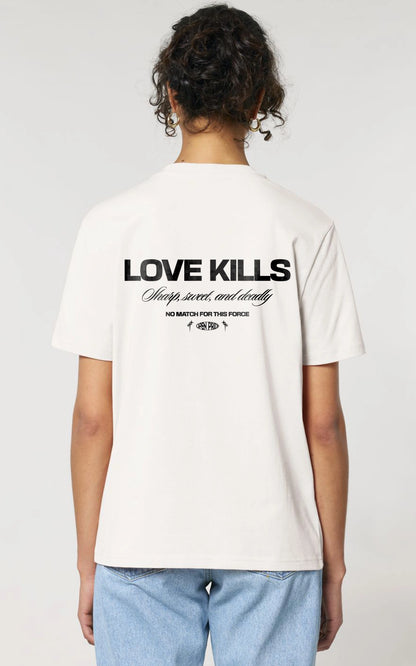 Statement T-Shirt Off White Bio-Baumwolle Backprint