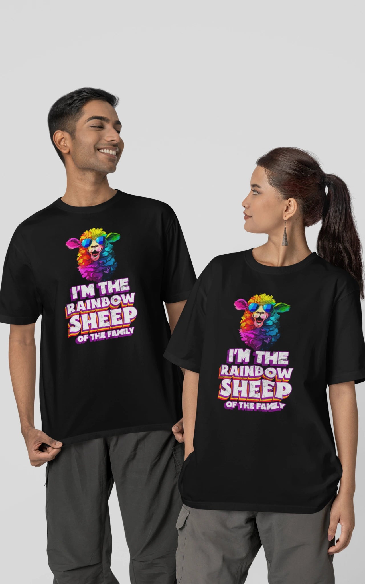 Regenbogen T-Shirt aus 100% Bio-Baumwolle