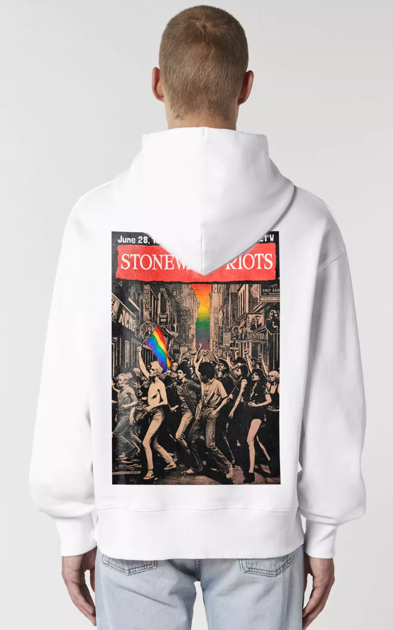 weißer Premium Organic Stonewall Riots Hoodie